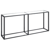Console Table Transparent 180x35x75.5cm Tempered Glass 331682