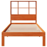 Bookcase Bed without Mattress Wax Brown 75x190 cm Small Single Solid Wood Pine 3322572