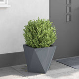 Planter 2 pcs Anthracite 40 x 40 x 40 cm Steel 883827