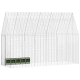 Rabbit Cage Silver 300 x 100 x 210 cm Galvanised Steel 42019242