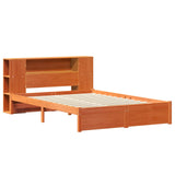 Bed Frame with Storage Headboard with Headboard 2 pcs Wax Brown 3422709