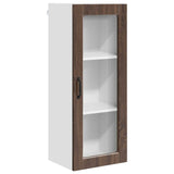Wall Glass Cabinet PORTO Brown Oak 40 x 31 x 100 cm 885452