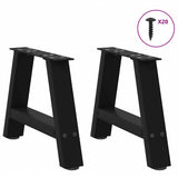 Coffee Table Legs A-Shaped 2 pcs Black 40x cm Steel 4012812