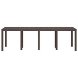 Garden Table Brown 250 x 100 x 73 cm Poly Rattan 3378517