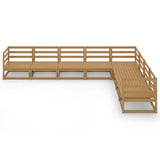 8 Piece Garden Lounge Set Honey Brown Solid Pinewood 3075837