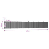Fence Panel Grey 1391x186 cm WPC 3282796