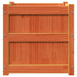 Garden Planter Wax Brown 50x50x50 cm Solid Wood Pine 837418