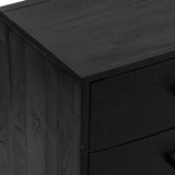 Sideboard Black 110x35x70 cm Solid Pinewood 349922