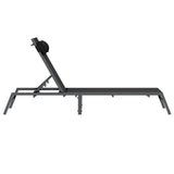 Sunlounger 1-person Black and Anthracite 197 x 54 x 86 cm Steel 42010348
