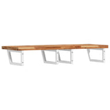 Basin Shelf Wall Mounted Steel and Solid Wood Acacia 3302870