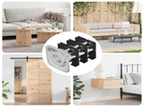 Threaded Tube Insert 1818 pcs Black and Silver Galvanised Steel 864852