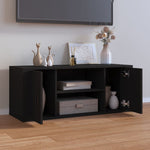 ZNTS TV Cabinet Black 100x35x40 cm Engineered Wood 823092