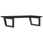 ZNTS Basin Shelf Wall Mounted Steel and Solid Wood Oak 3302623