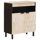 Sideboard White Wash Finish 60 x 33 x 75 cm Solid Mango Wood 4017889