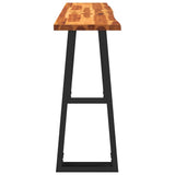 Console Table with Live Edge 140x40x80 cm Solid Wood Acacia 353297