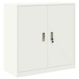 Storage Cabinet 2 pcs White 90 x 40 x 160 cm Steel Lockable 3438716