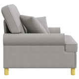 XL Armchair with Cushions Cloud Grey Fabric 42043496