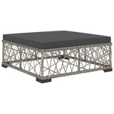 5 Piece Garden Lounge Set with Cushions Poly Rattan Grey 46813