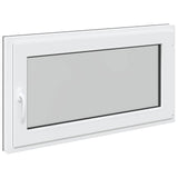 Basement Window RISOR 110 x 70 cm PVC and Glass Anthracite 42047341
