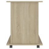 Storage Cabinet Sonoma Oak Engineered Wood Medium Rolling Cabinet 808479