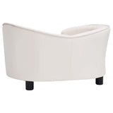 Dog Sofa Cream 69x49x40 cm Plush and Faux Leather 171036