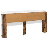 Headboard Cabinet with Storage Smoked Oak 215 x 18.5 x 100 cm 8001305