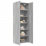 Storage Cabinet Grey Sonoma 80x42.5x225 cm Engineered Wood 3281355