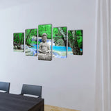 Canvas Wall Print Set Buddha 200 x 100 cm 241589