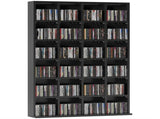 CD Storage Unit with Adjustable Shelves, 89 x 130.5 cm, Black T3398P344774