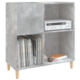 Record Cabinet Concrete Grey 84.5x38x89 cm Engineered Wood 831993