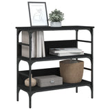 Console Table Black Engineered Wood, Metal 75 x 32 x 75 cm 839053
