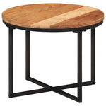 ZNTS Coffee Table 45x45x35 cm Solid Wood Acacia and Iron 372740