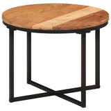 ZNTS Coffee Table 45x45x35 cm Solid Wood Acacia and Iron 372740