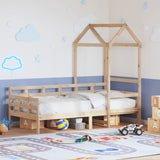 Day Bed with Roof without Mattress 90x200 cm Solid Wood 3282324