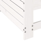 Garden Armrest Sofa with Cushion White Solid Wood Pine 844921