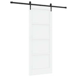 Sliding Door ORKDAL 83 x 211 cm Engineered Wood White and Black 3450268