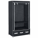 Wardrobe Black 87x49x159 cm Fabric 282457