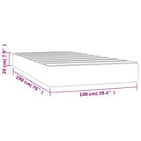 Pocket Spring Bed Mattress Medium Light Grey 100x190x20 cm Twin 347854