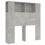 ZNTS Headboard Cabinet Concrete Grey 100x18.5x104.5 cm 811911