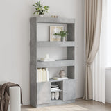 Highboard Concrete Grey 92x33x180 cm Engineered Wood 3309621