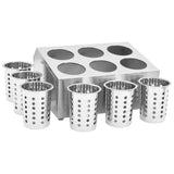 ZNTS Cutlery Holder 6 Grids Square Stainless Steel 51230