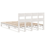 Bed Frame without Mattress White 135x190 cm Double Solid Wood Pine 3302313