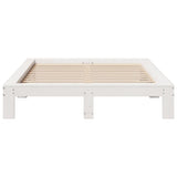 Bed Frame without Mattress White 160x200 cm Solid Wood Pine 3308733