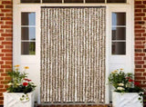 Fly Curtain Beige and Brown 100x230 cm Chenille 377390