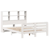 Bed Frame without Mattress White 140x200 cm Solid Wood Pine 3309924