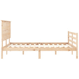 Bed Frame without Mattress King Size Solid Wood 3195226