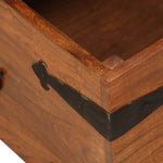 ZNTS Coffee Table Solid Acacia Wood Honey Finish 110x55x35 cm 245654