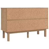 Drawer Cabinet OTTA Brown&Grey 111x43x73.5cm Solid Wood Pine 348586