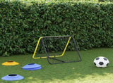 Football Rebounder Double Side Adjustable Yellow and Black Steel 4007969