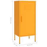 Storage Cabinet Mustard Yellow 42.5x35x101.5 cm Steel 336191
